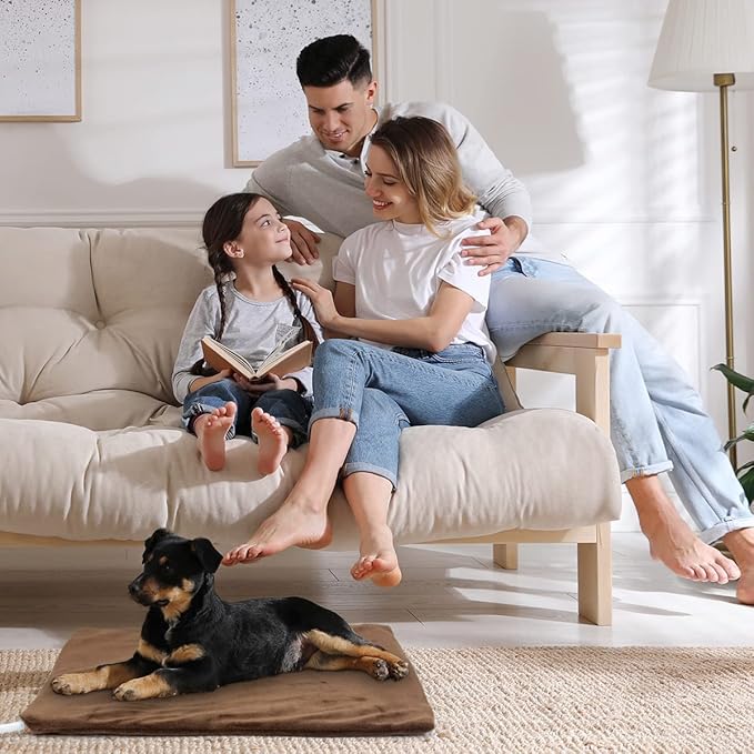 NAMOTEK Pet Heating Pad, Safe Electric Heating Pad for Dogs and Cats Indoor Warming Pad with Auto Constant Temperature 19.7" x15.7"