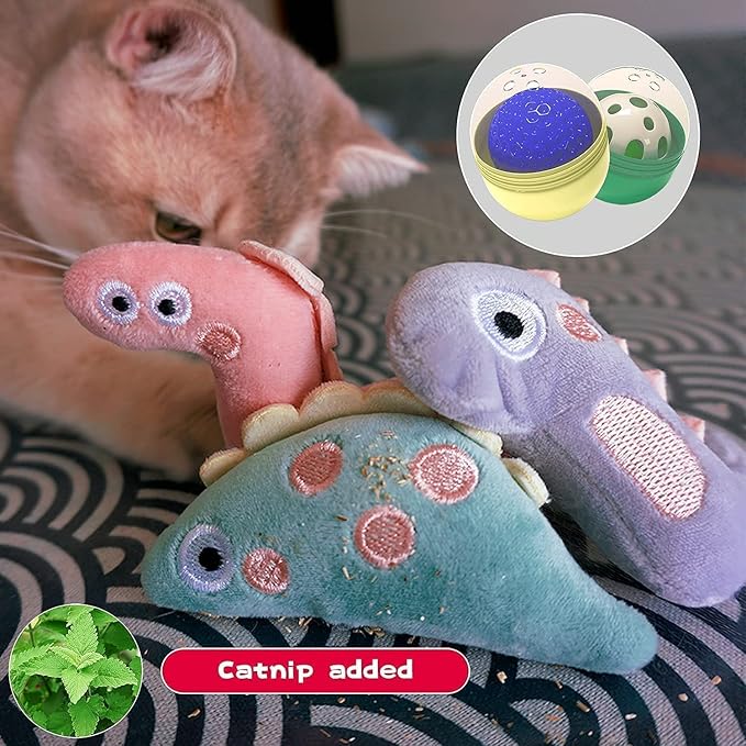 Limited Quantity Classic Set - Cat Wand Feather Toys Set and Cat Chew Toy and Cat Ball Toy and Pet Comb