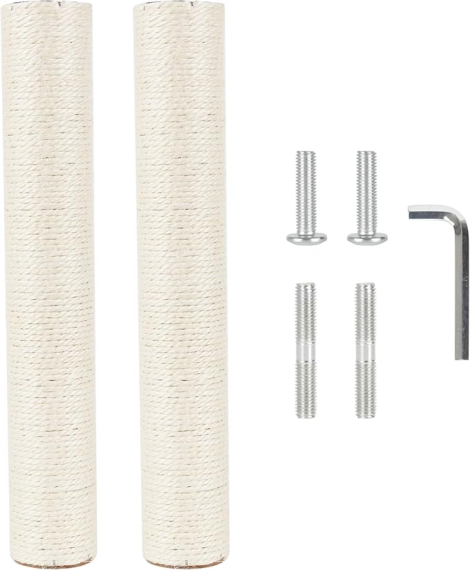 2.9in 7.4cm Diameter Scratching Post Replacement Pole Parts for Cat Tree (M10, 45cm/17.7in)