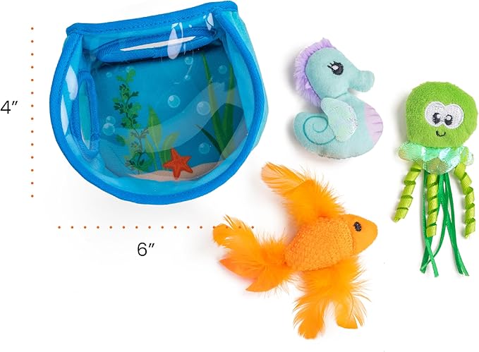Catstages Hide & Seek Fish Bowl Interactive Cat Puzzle Toy