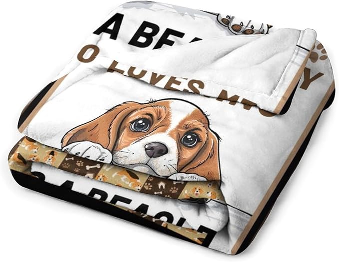Beagles Dog Print Blanket Best Dog Pet Animal Throw Blankets for Couch Sofa Stuff Decor Gifts Lightweight Soft Cozy Fleece Plush Warm Flannel Bedding for Lover Man Woman Teen Adults 40"x50"