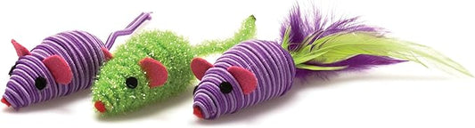 OurPet's Three Twined Mice Catnip Toys for Indoor Cats