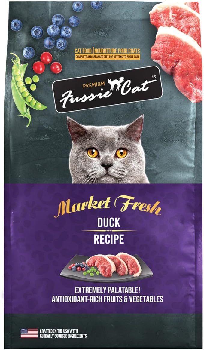Fussie Cat Market Fresh Duck Recipe, Dry Cat Food, 3.5lb Bag