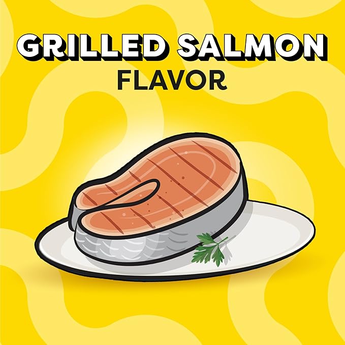 Temptations Tender Fills Grilled Salmon Flavor Crunchy and Soft Adult Cat Treats, 4.6 oz. Pouch (Pack of 10)