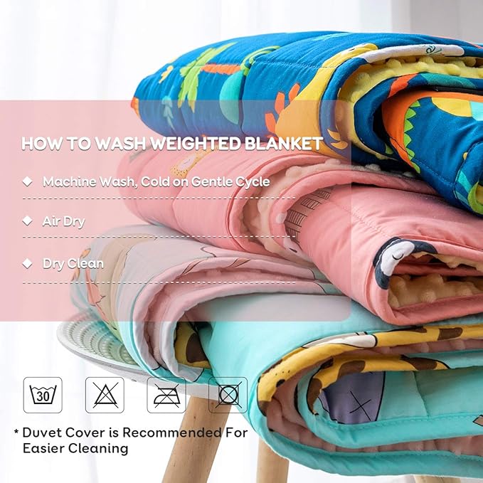 Sivio Weighted Blanket,Cotton and Minky Fleece Throw Blanket with Beads, Reversible Heavy Blanket, 7lbs 41x60 Inch, Pink Cat