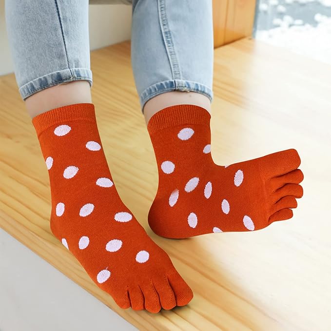 Benefeet Sox Funny Toe Socks Women Five Finger Socks Girls Cute Toe Seperated Cotton Socks Running Athletic Christmas Gifts