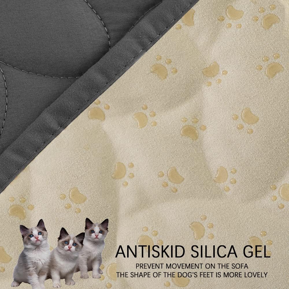Ameritex Pet Bed Cover Dog Bed Blanket for Sofa and Furniture Waterproof New Pattern Design (52x82 Inch, Dark Grey)