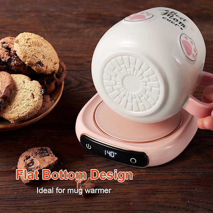Best Mom Ever Coffee Mug Warmer & Mug Set for Desk, Cup Warmer, Office & Mothers Day Valentine's Day Birthday Gifts from Daughter Son, Beverage Warmer with 3 Temperature Setting, 8Hours Auto Shut Off