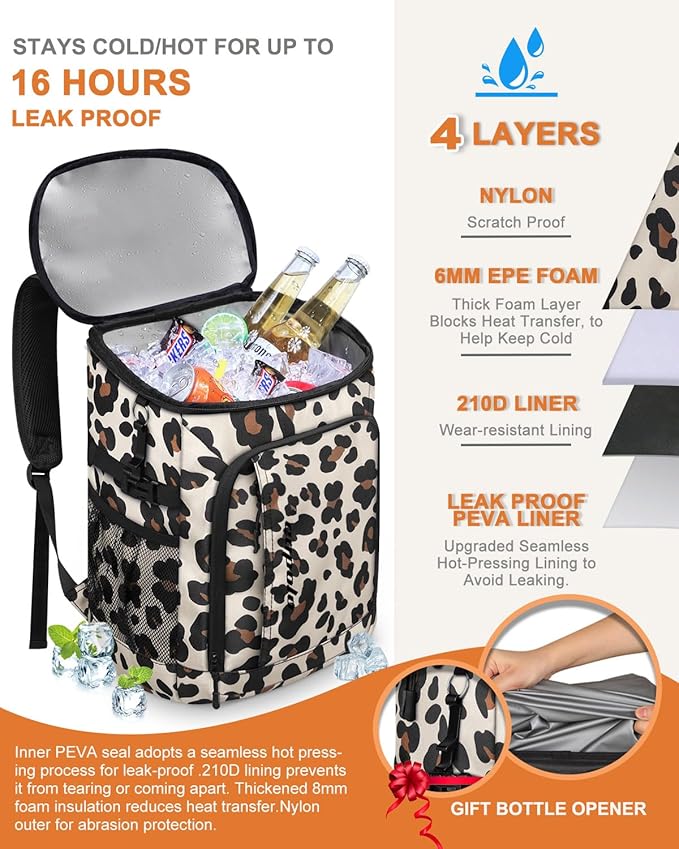 Capolo 36/45 Cans Cooler Backpack Insulated Waterproof for Women Men Lunch Backpack Coolers Leak Proof Soft Cooler Bags