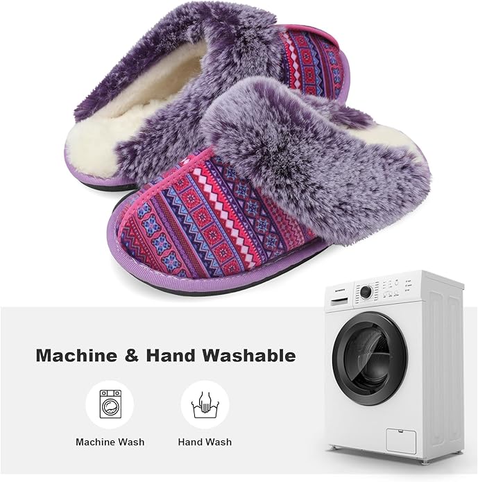 Besroad Winter Fuzzy House Slippers Sandals Plush Faux Fur Fluffy Flats Slippers Warm Slide Shoes for Women