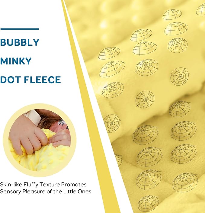 Sivio Weighted Blanket,Cotton and Minky Fleece Throw Blanket with Beads, Reversible Heavy Blanket, 7lbs 41x60 Inch, Blue Dinosaur