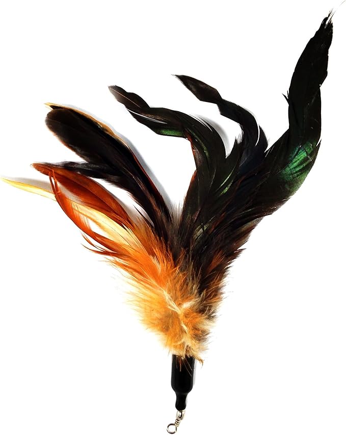 Pet Fit For Life Multi Piece Replacement Feathers Pack Plus Bonus Soft Furry Tail for Interactive Cat and Kitten Toy Wands…