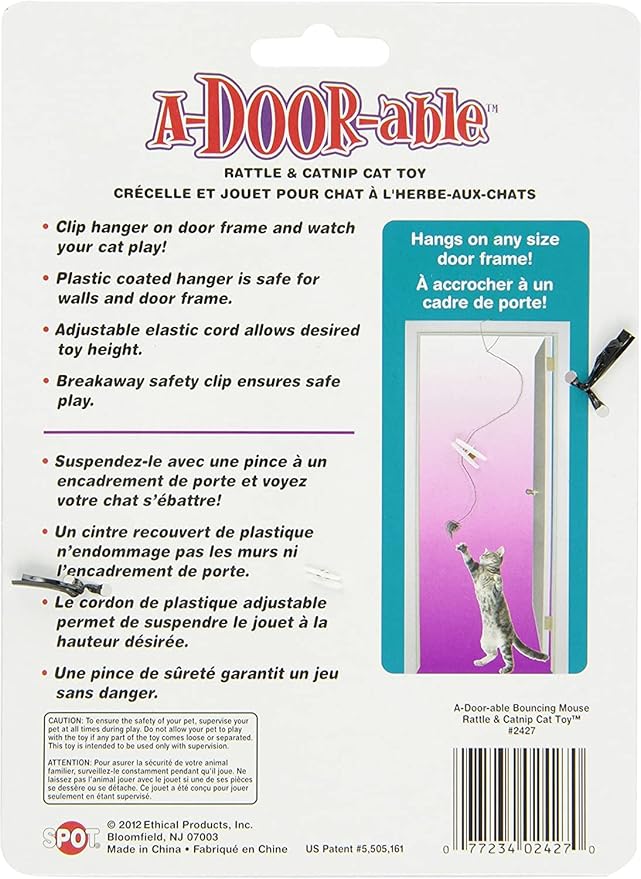 Ethical - Spot A-Dorable Bouncing Mouse Fur Cat Toy