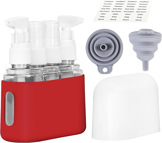 Bpluma Travel Bottles, Leak Proof Containers For Toiletries TSA Approved Airplane Accessories Kits For Liquid With Labels