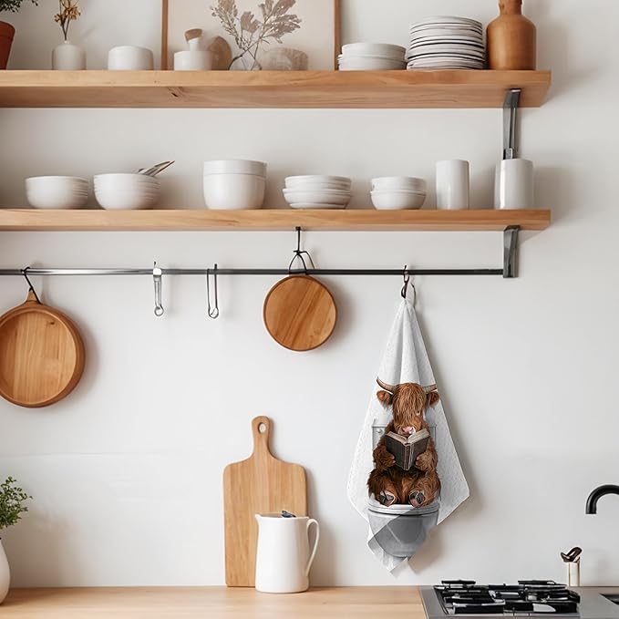 Cow Bathroom Hand Towels, Cows Hand Towels for Bathroom, Cow Bathroom Decor, Funny Hand Towels, Cow Lover Gifts, Cow Gifts for Woman, Cow Themed Gifts, 16x24 Inch