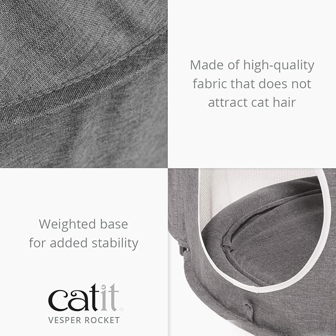 Catit Vesper Rocket Cat Tower, Grey, 42002, Blue