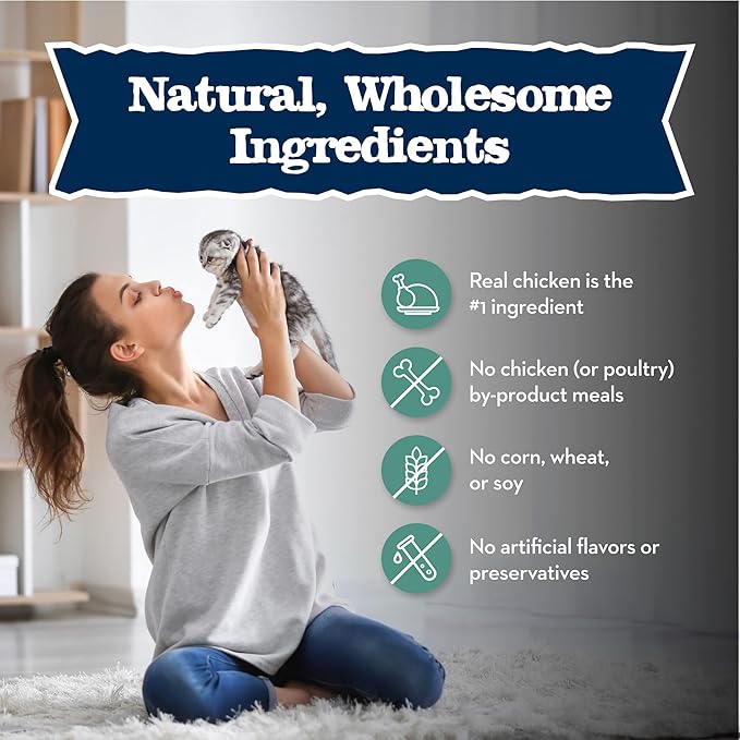 Blue Buffalo Baby BLUE Natural Grain-Free Dry Food for Kittens, Healthy Growth Formula with DHA, High-Protein Savory Chicken Recipe, 4.5-lb. Bag