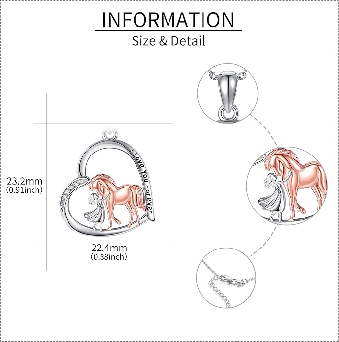 Animal and Human Necklace Sterling Silver 925 Cute Animal Necklaces Jewelry Gift For Women