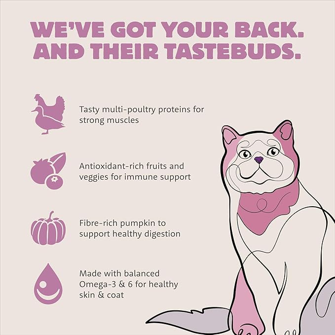 Meadow Roast, Dry Cat Food, Chicken Meal and Duck Meal Adult Recipe with Grains, 3 lb Bag