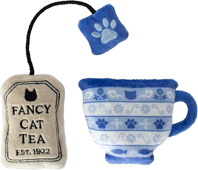 Fringe Studio Plush Cat Toy Set, High Tea, Mini 2 Piece Set, Pet Shop Collection (692008)