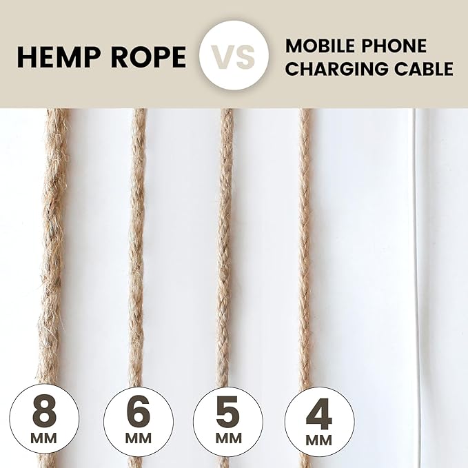 4mm Nature Jute Twine, 328 Feet Jute Rope for Cat Scratching Post DIY Arts Crafts Gardening Bundling Home Decor