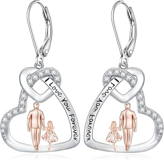 Black Cat/Bat/Spider/Pumpkin/Wolf/Bunny/Sun and Moon/Turtle/Raven 925 Sterling Silver Leverback Dangle Earrings Moon Gothic Christmas Earrings Jewelry Gift for Women