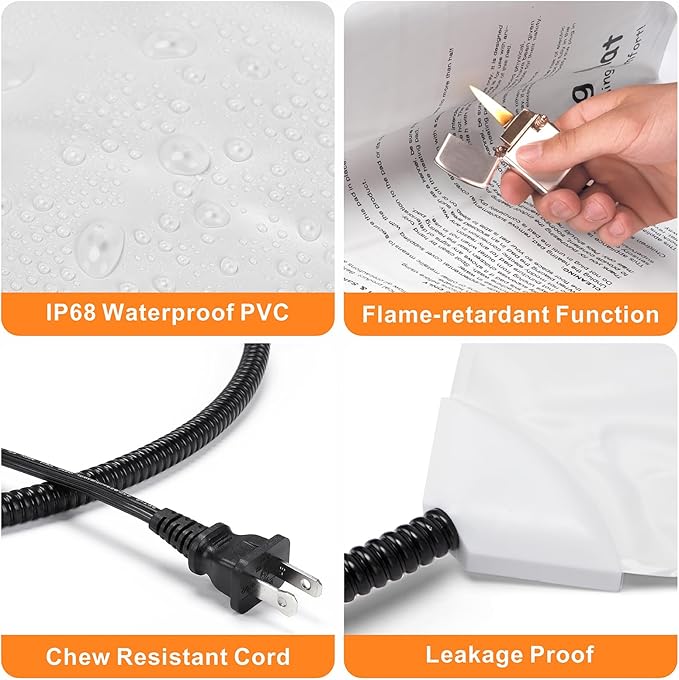 Heated Cat Bed, 11 Adjustable Temperature Pet Heating Pad Indoor for Dogs Cats Heating Mat with Timer, Auto Power Off, Electric Pet Heating Pad for Cat House (Grey, XL(47"x28"))