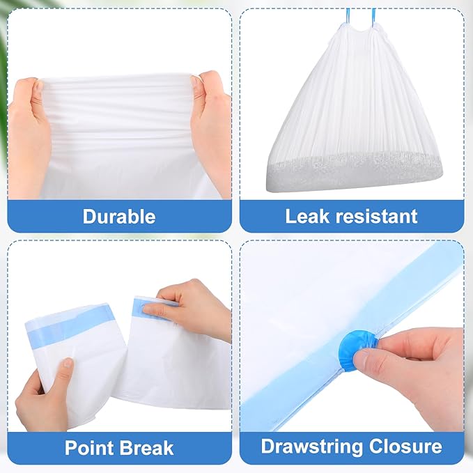 208 Pcs Cat Litter Bags Compatible with Litter-Robot 3/4 Waste Bags Cat Litter Box Liners Self Cleaning Cat Litter Box Bags Liners Trash Bags Replacement Carbon Filters Accessories