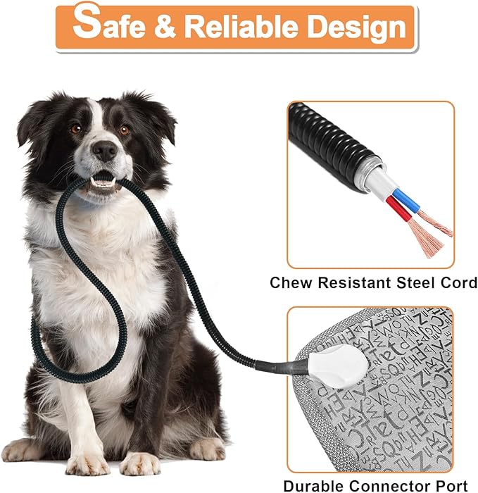 Cat Heating Pad 18x18in, Pet Heating Pad for Cats Heated Cat Pad with Timer（1-24H）,Waterproof Heated Cat Blanket with Chew Resistant Steel Cord