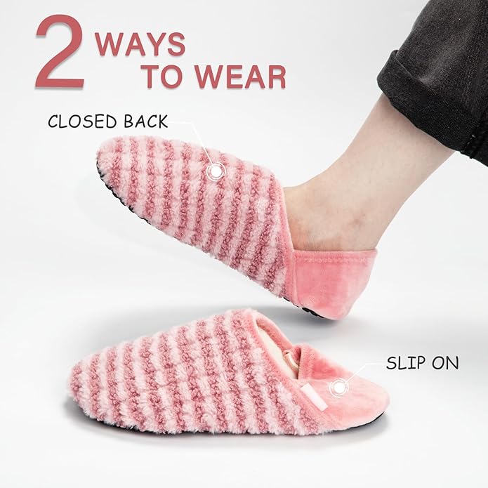 ATHMILE House Slippers for Women Men Indoor Barefoot Slippers Socks Furry Slip on House Shoes Cozy Comfy Slippers for Home Bedroom Travel Yoga