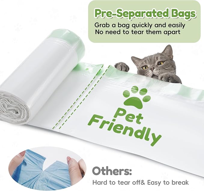 120 Pack Cat Litter Box Liners for PET KIT Pura MAX & X, Extra Thick Heavy Duty Drawstring Self-Cleaning Robot Litter Bags, Leak-proof Disposable Replaced Pet Kitty Poop Trash Bag 21.7" * 11.8"