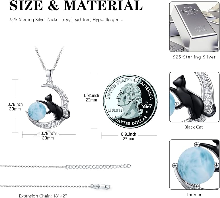 Animal Necklace 925 Sterling Silver Cat/Dog/Fox/Axolotl/Highland Cow Pendant Necklace Cute Animal Jewelry Graduation Gifts for Women