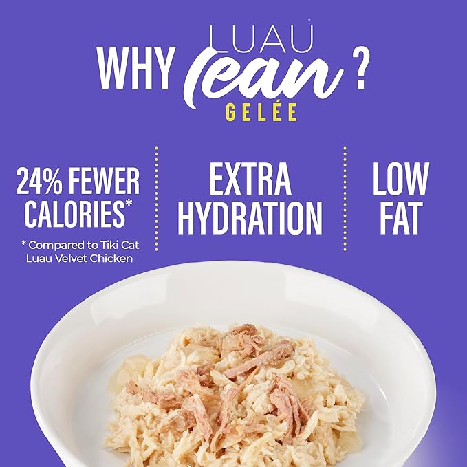 Tiki Cat Luau Lean Gelee Wet Cat Food, Variety Pack, 2.8 oz Pouch (12 Count)