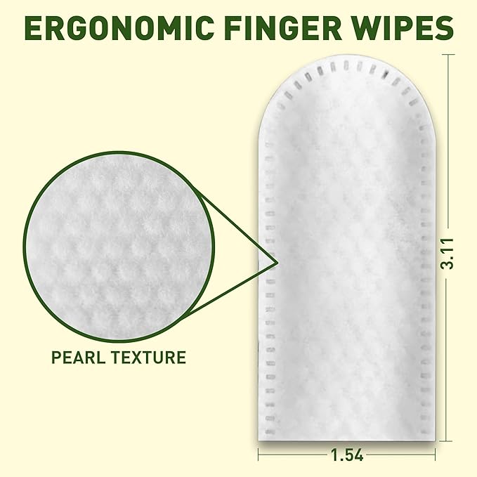 ORDORA PET Ear Finger Wipes for Dogs & Cats - Gently Remove Ear Wax, Debris - Sooths & Deodorizes - Relieve Ear Itching & Inflammation, Fresh Coconut Scent, All Natural Ingredients - 50 Pcs