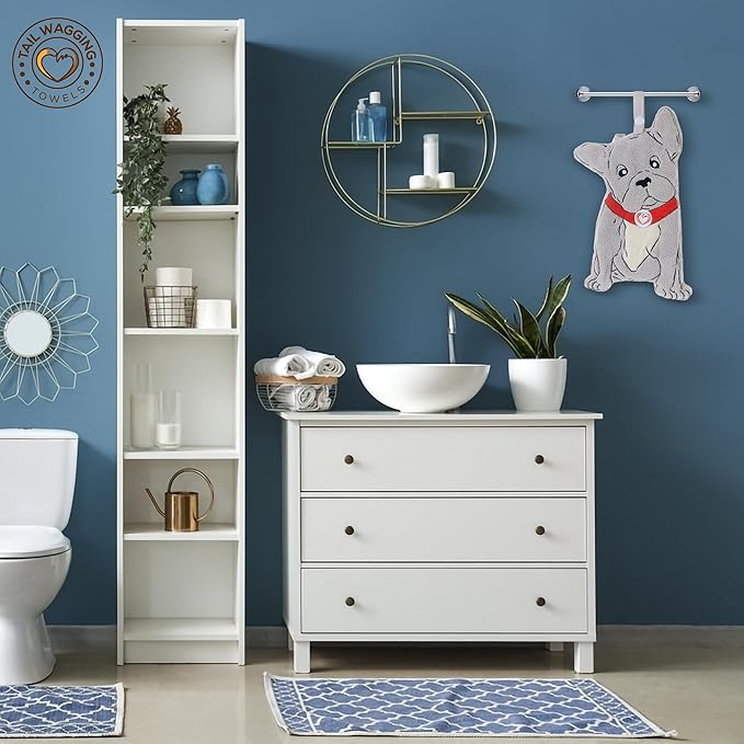 Cute Dog Shaped Hand Towels - Funny Towels for Towels for Bathroom or Kitchen Decor Ultra-Soft Absorbent