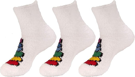 BambooMN Women's Super Soft Warm Microfiber Fuzzy Cozy Unicorn Series Crew Socks