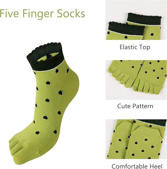Benefeet Sox Funny Toe Socks Women Five Finger Socks Girls Cute Toe Seperated Cotton Socks Running Athletic Christmas Gifts