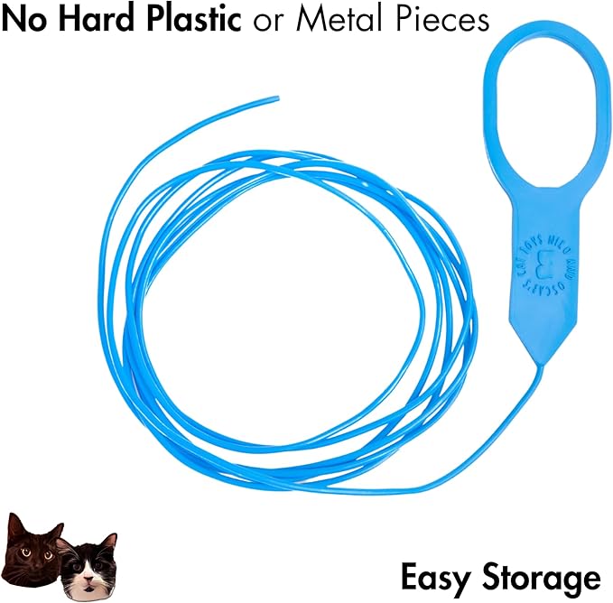 Niko and Oscar's Cat Toys | The Blue String | Cat String Toy | (1-Pack, Original, Blue)