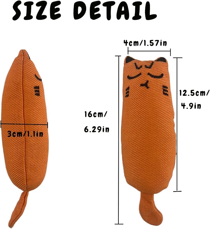 5 Pcs Cat Catnip Toys, Interactive Toy Cat Bite Resistant Chew Toy for Indoor Cats, Kittens Kitty Pillow Toys Soft, Catnip Filled Cartoon Mice Cat Teething Chew Toy