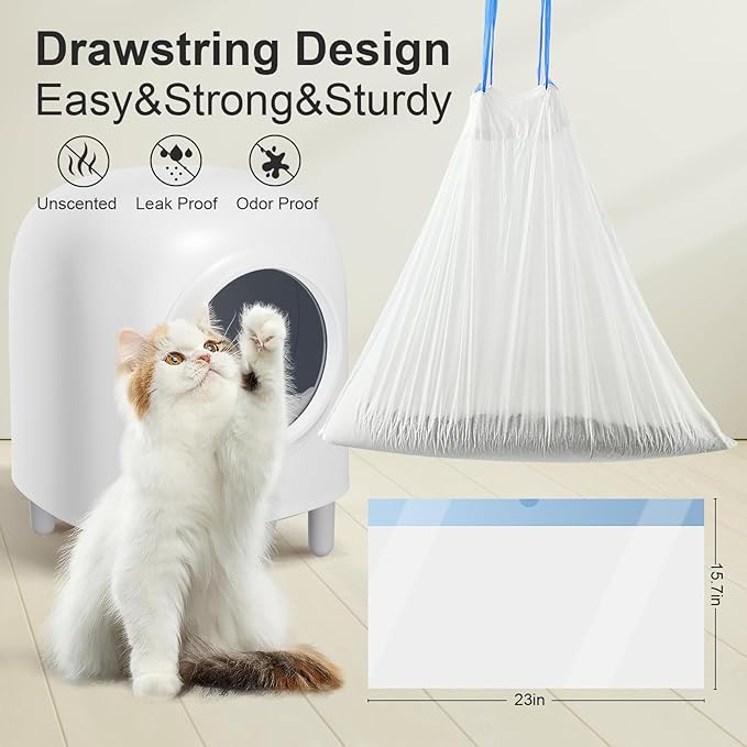 Automatic Cat Litter Box Self Cleaning Waste Bag 50PCS A2