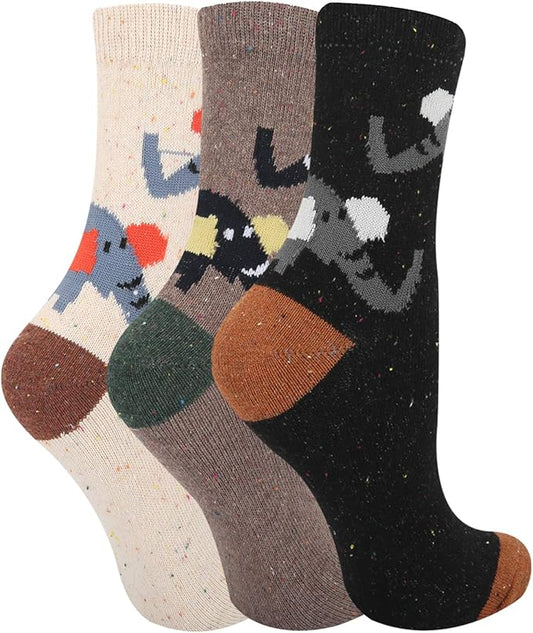 Benefeet Sox Cute Wool Socks for Women Girls - Fun Animal Cat Winter Warm Boot Casual Crew Thermal Hiking Socks