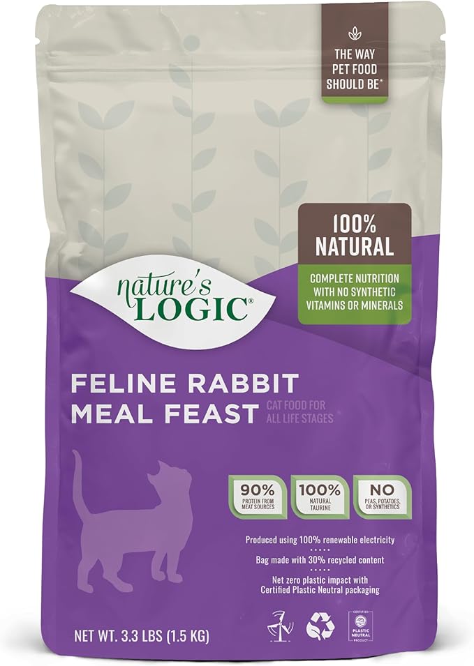 Nature's Logic Feline Rabbit Meal Feast, 3.3Lb