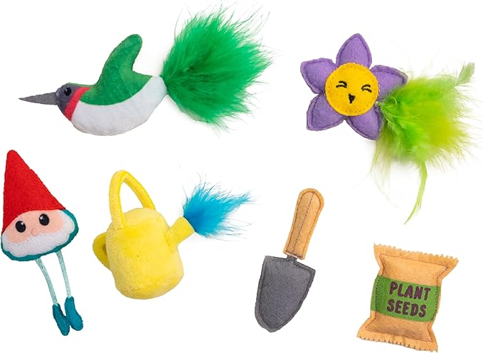 Catstages Garden Fur-Ends Plush Catnip Cat Toys - 6 Pack