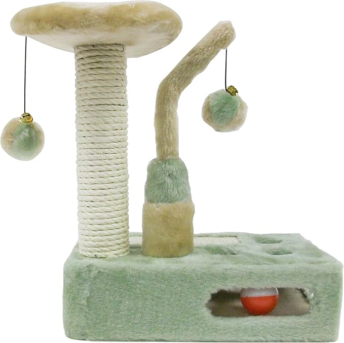 Penn-Plax Cat-Life Kitten Hide and Seek Playground | Sisal Scratching Post | Interactive Toy for Indoor Cats