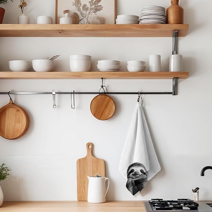 Funny Sloth Hand Towels for Bathroom, Sloths Bathroom Hand Towels, Kids Hand Towels, Sloth Bathroom Decor, Sloth Gifts for Women Sloth Lovers, 16x24 Inch