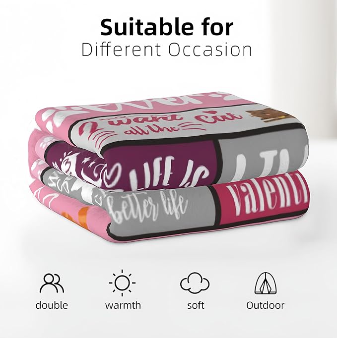 Cat Mom Blanket 60"x50", Cat Lover/Lady Gifts for Women, Cat Mom Gifts for Women, Cats Gifts for Cat Lovers, Best Cats Mom Ever Gift, Soft Throw Blanket for Christmas, Mothers Day