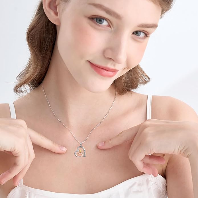 Capybara/Squirrel/Chihuahua Necklace Sterling Silver Chihuahua Squirrel Jewelry Capybara Gifts for Women