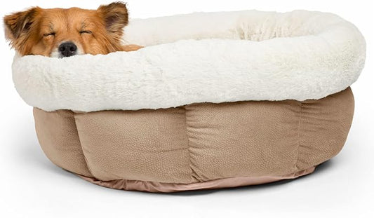 Best Friends by Sheri Cuddle Cup Ilan Cozy Microfiber Cat and Dog Bed in Jumbo Wheat