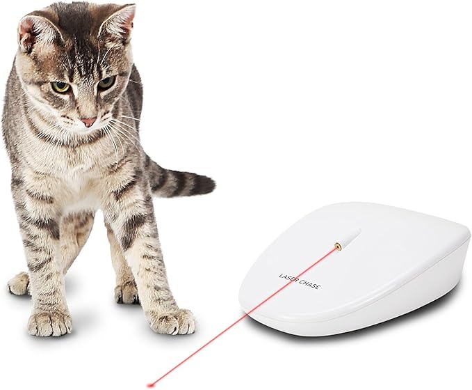 PetSafe Laser Tail Cat Toy – Fun and Safe Laser Light Game for Cats – Hands Free Play