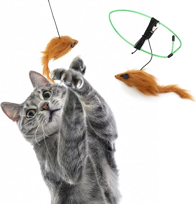 SPOT Ethical A-Door-Able Bouncing Mouse Cat Toy , Assorted Colors,Medium Breeds